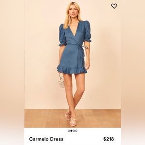 Reformation Carmelo Dress in Denim Blue